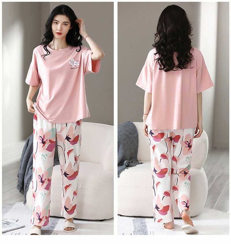 Blush Bloom Floral Printed Pajama Set