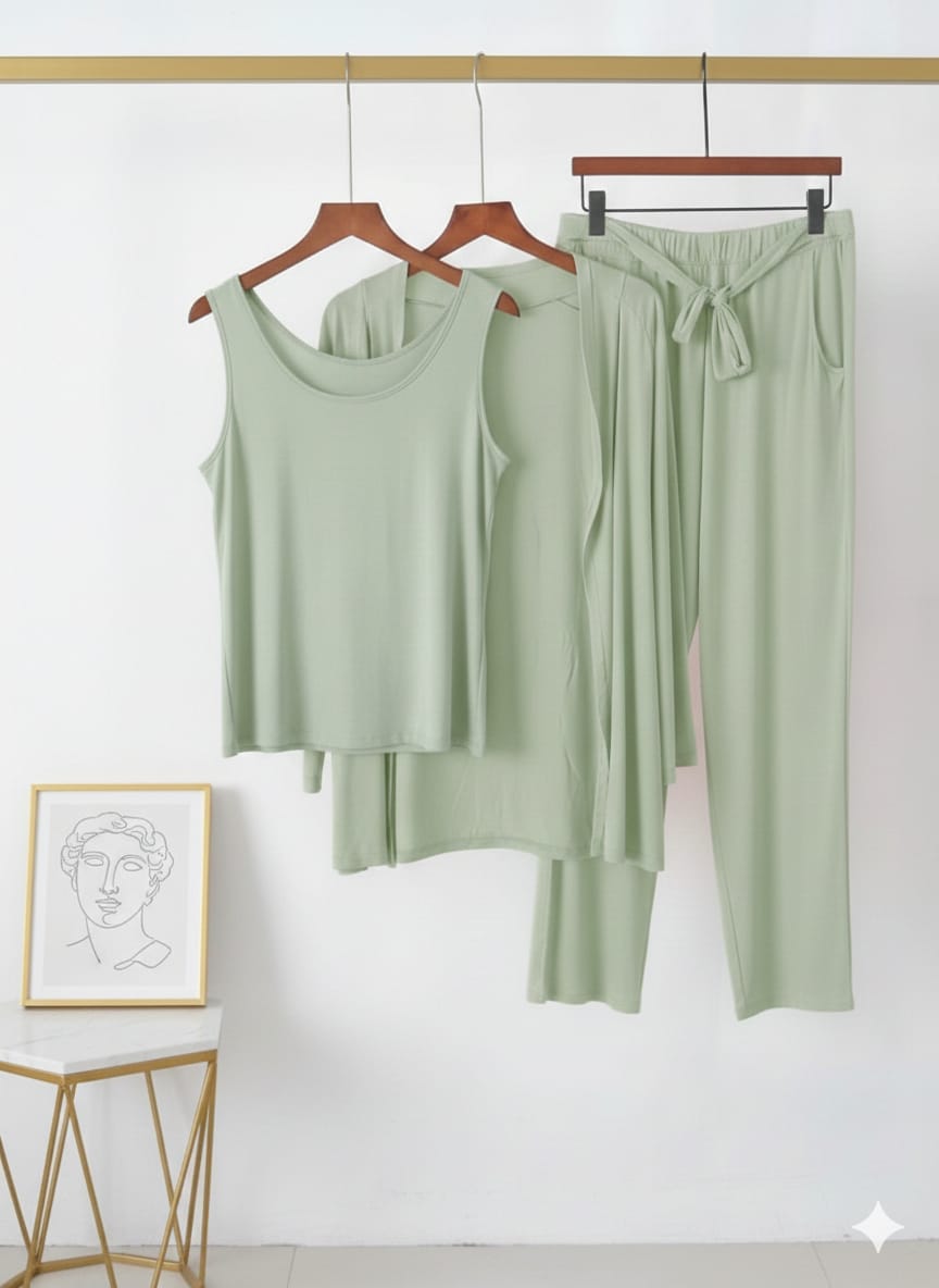 3 Pcs Woman Night Dress - Image 7